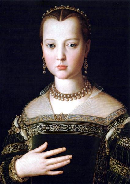 Portrait of Maria de' Medici, 1553 - Аньоло Бронзіно