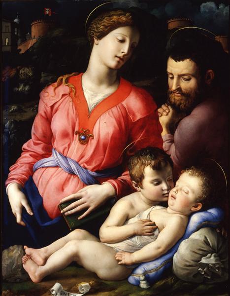 The Panciatichi Holy Family, 1540 - Аньоло Бронзино