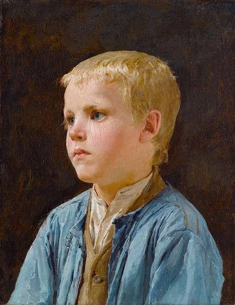 Portrait of a boy - Albrecht Anker