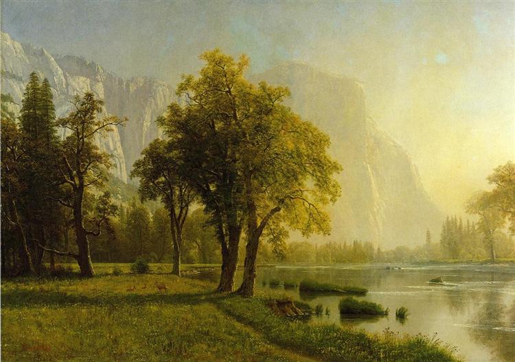 El Capitan, Yosemite Valley, 1875 - 阿爾伯特·比爾施塔特