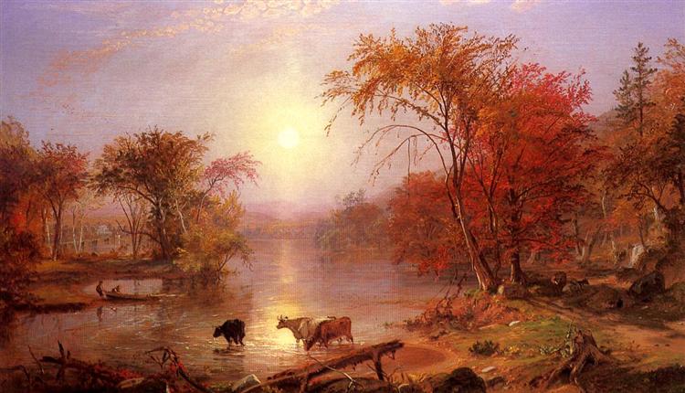 Indian Summer Hudson River, 1861 - Альберт Бирштадт