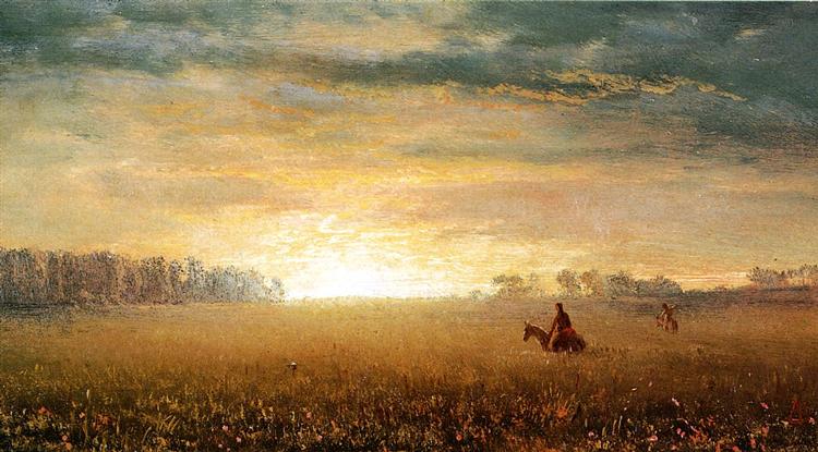 Sunset of the Prairies - Альберт Бирштадт