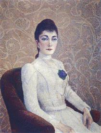 Woman in White - Albert Dubois-Pillet