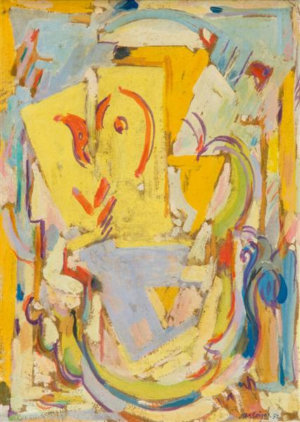 Arabesque brush or Cubist Composition, 1952 - 阿尔伯特·格列兹
