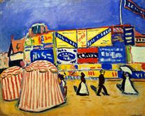Posters at Trouville - Albert Marquet
