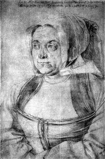 Agnes Dürerin in Dutch Tracht - Albrecht Durer
