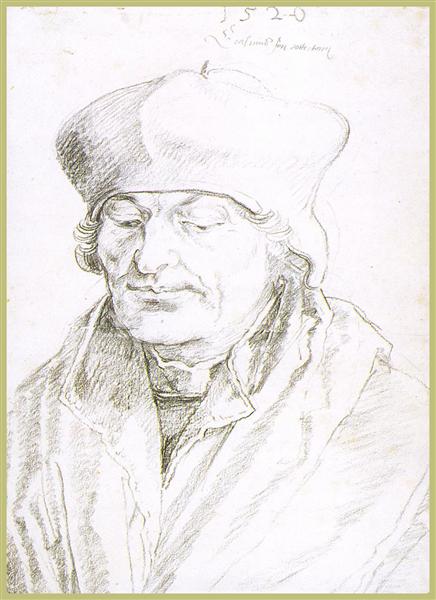 Erasmo De Rotterdam, 1520 - Альбрехт Дюрер