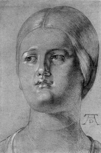 Head of a Woman, c.1506 - c.1507 - Альбрехт Дюрер