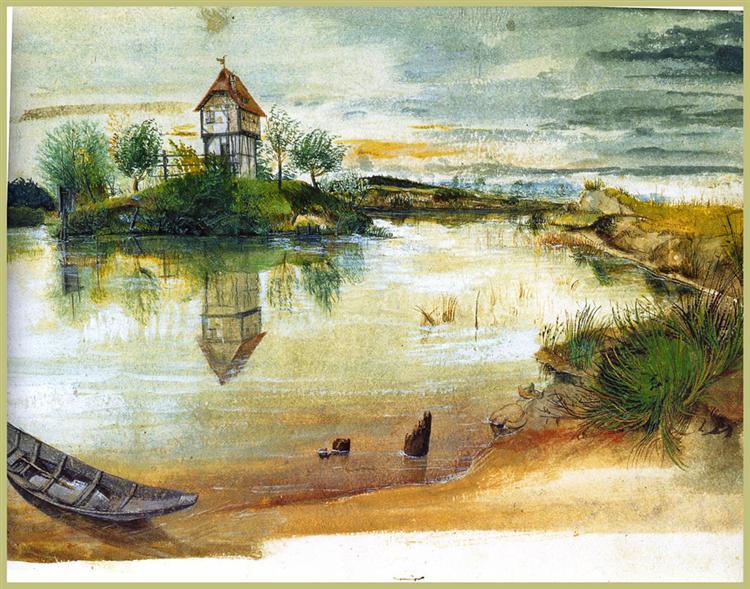 House by a Pond, c.1496 - Альбрехт Дюрер