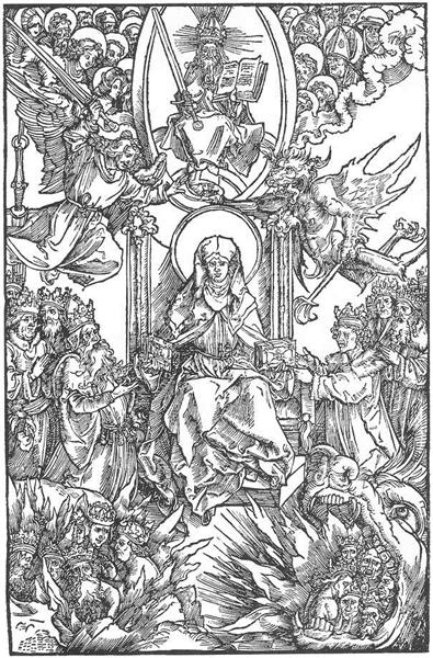 Иллюстрация к Откровениям Св. Бригитты, 1500 - Альбрехт Дюрер