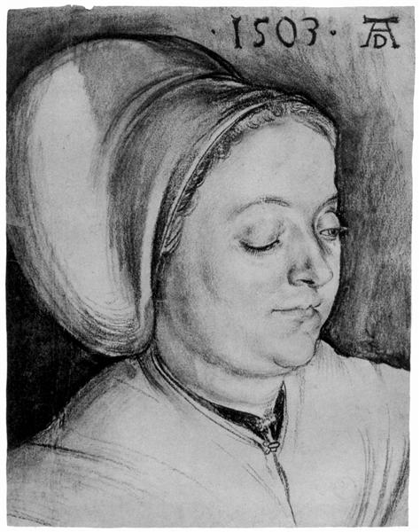 Portrait of a Woman (Creszentia Pirckheimer), 1503 - Alberto Durero