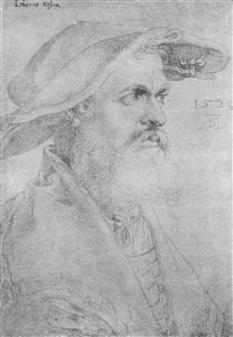 Portrait of Hesse Eobanus - Alberto Durero