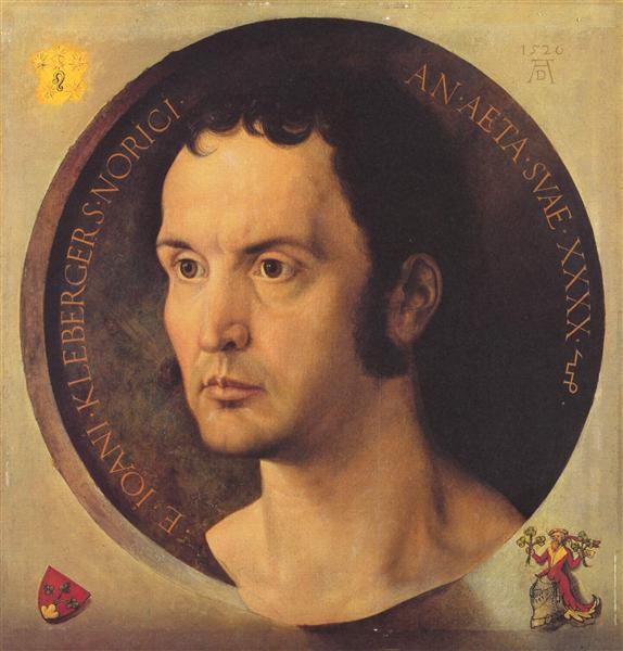 Portrait of Johann Kleberger, 1526 - Альбрехт Дюрер