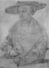 Portrait of Susanne von Brandenburg Ansbach - Альбрехт Дюрер