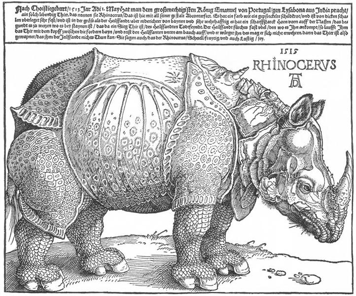 Носорог, 1515 - Альбрехт Дюрер
