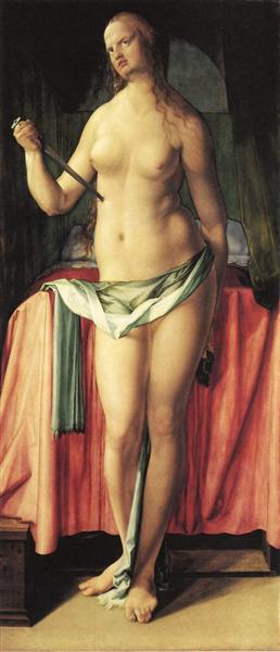 Selbstmord der Lucretia, 1518 - Albrecht Dürer