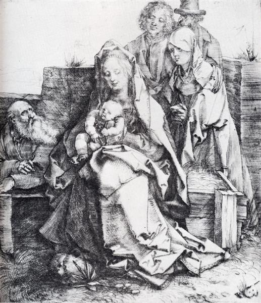 Святое семейство со Св. Иоанном, Магдалиной и Никодимом, 1512 - Альбрехт Дюрер