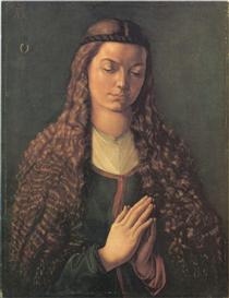 Portrait of Katharina Furlegerin with her Hair Down - Albrecht Dürer