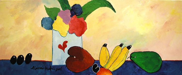 Vase With Flowers and Fruit, 2001 - Aldemir Martins