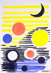 7 Circles Abstract - Alexander Calder