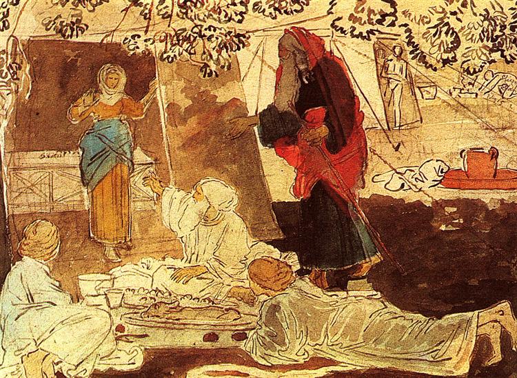 Three pilgrim announce Abraham the birth of Isaac - Alexander Ivanov
