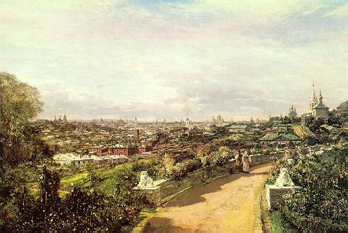 View of Moscow from the house of G.I. Chludov, 1878 - Олексій Боголюбов