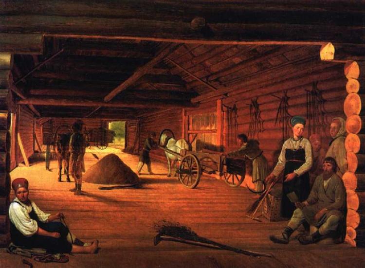Threshing-Floor, 1821 - 1822 - Алексей Венецианов