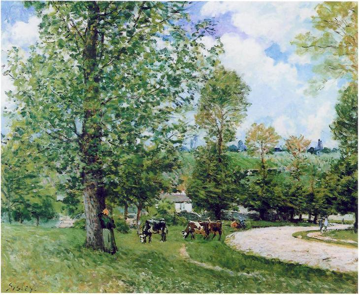 Cow Pasture near Louveciennes, 1874 - Alfred Sisley
