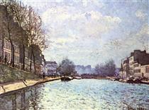 View of the Canal Saint Martin - Альфред Сислей