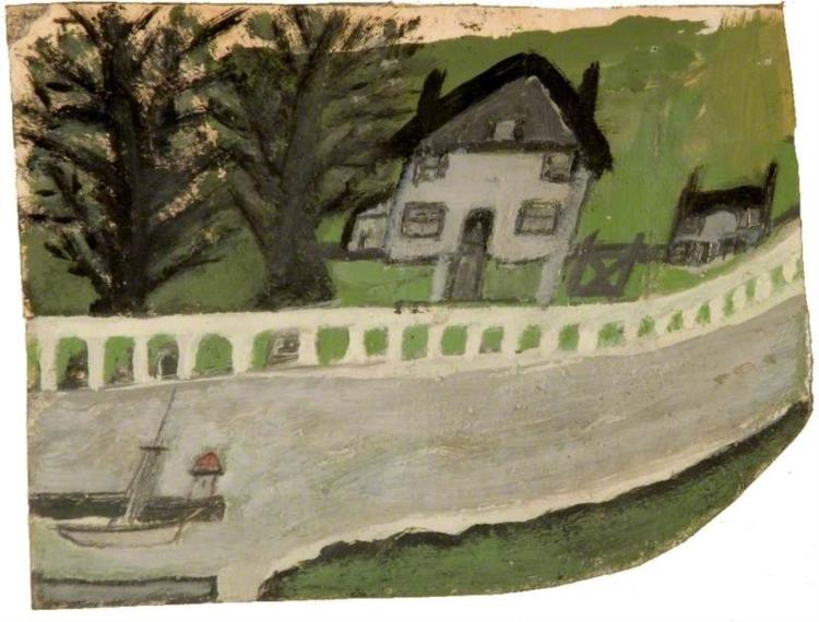 Landscape with a House and Trees - Alfred Wallis