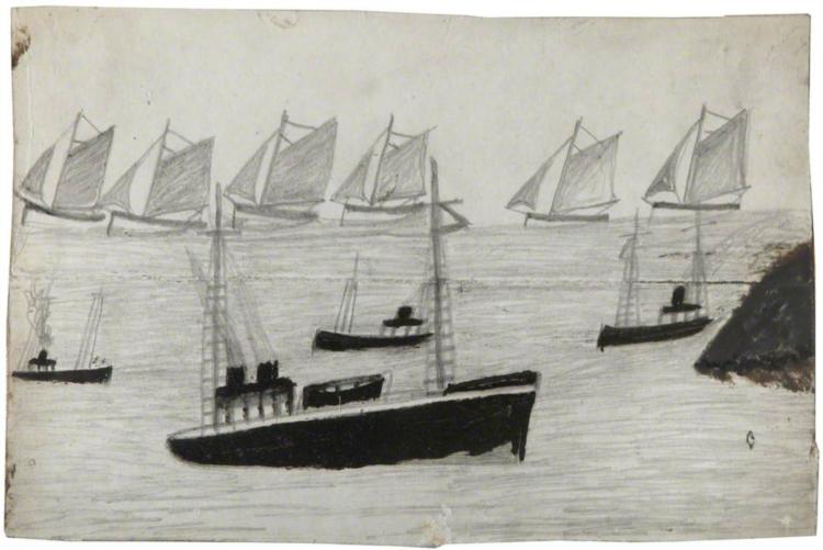 The Fleet at Sea - Alfred Wallis