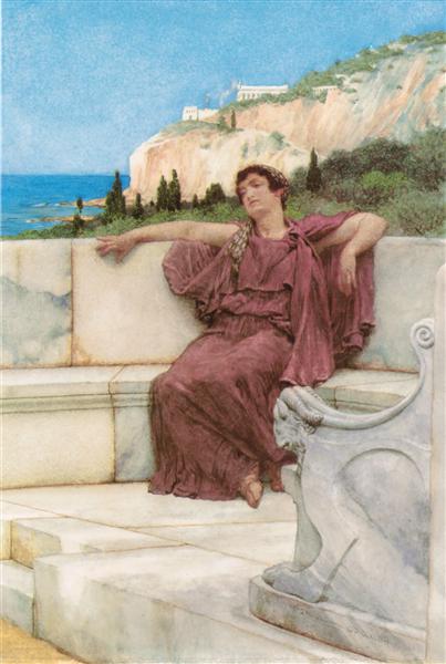 Фигура отдыхающей женщины (Приятное безделье), 1882 - Лоуренс Альма-Тадема