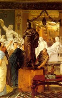 Une galerie de sculpture à Rome à l'époque d'Auguste - Lawrence Alma-Tadema