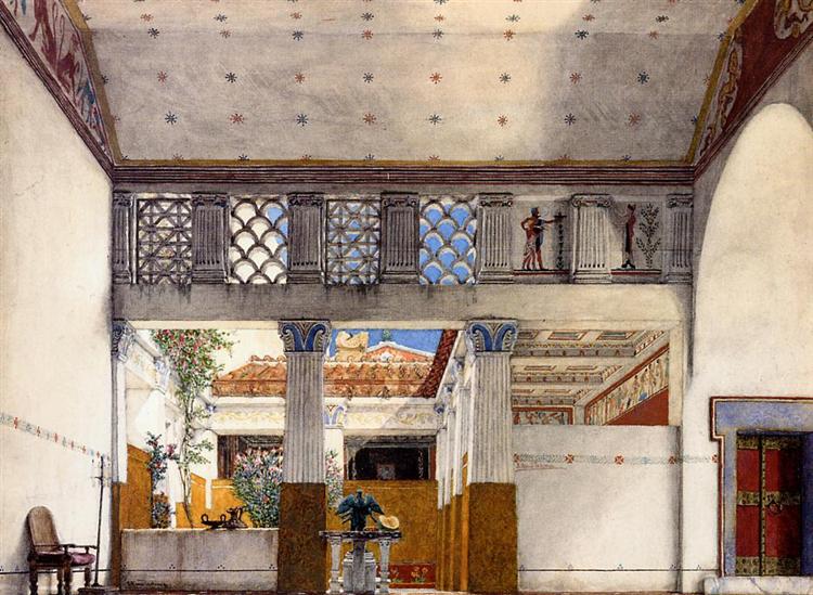 Interior of Caius Martius House, 1907 - Лоуренс Альма-Тадема