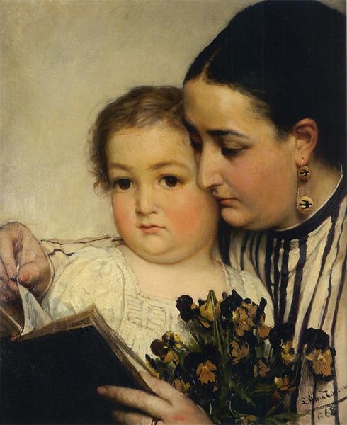 Portrait of Mme Bonnefoy and M. Puttemans, 1867 - Sir Lawrence Alma-Tadema