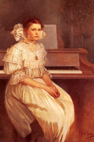 Portrait Of Milada Cerny, 1906 - Alfons Maria Mucha
