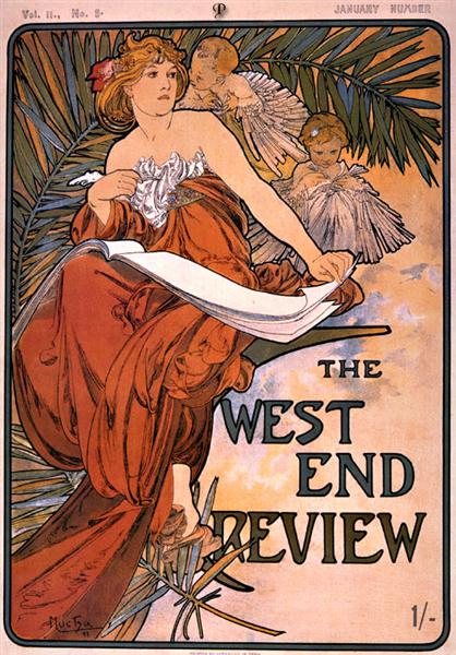 The west end review, 1898 - 慕夏