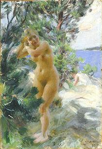 After the bath - Anders Zorn