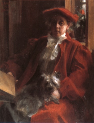 Emma and Mouche, the dog, 1902 - Андерс Цорн