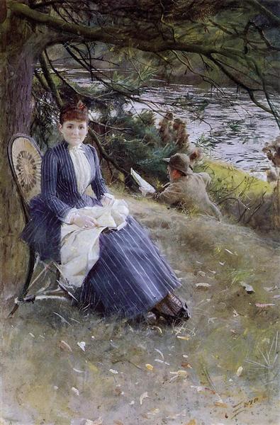 In Scotland (Mrs. Symons), 1887 - Anders Zorn
