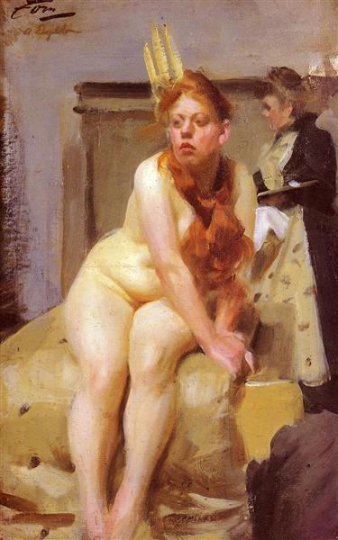 In the studio, 1896 - Anders Zorn