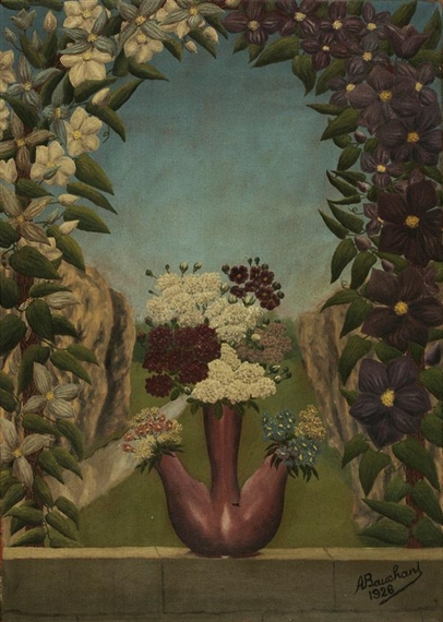 Blumen in Landschaft, 1928 - André Bauchant