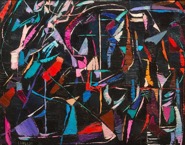 Composition Spatiale, 1955 - Andre Lanskoy