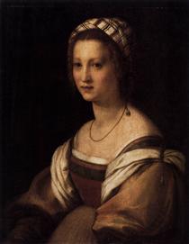 Lucrezia di Baccio del Fede, the Artist's Wife - 安德烈亞·德爾·薩爾托