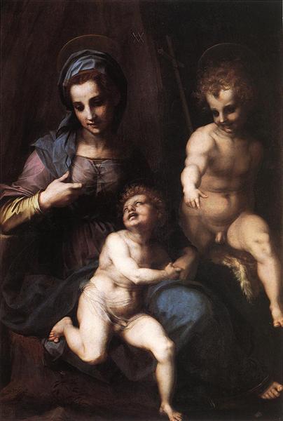 Madonna and Child with the Young St. John, c.1518 - Андреа дель Сарто