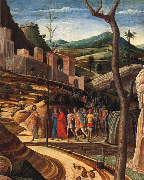 The agony in the garden (detail), c.1453 - c.1454 - Андреа Мантенья