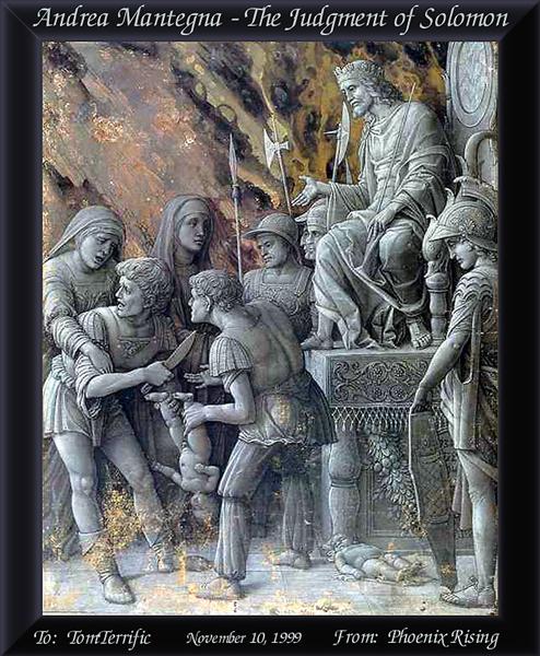 Суд Соломона, c.1500 - Андреа Мантенья