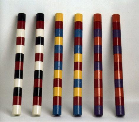 Six Round Wooden Bars, 1975 - André Cadere