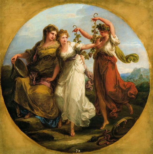 Beauty, supported by Prudence, Scorns the Offering of Folly, c.1780 - Angelica Kauffman