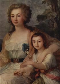 Countess Anna Protassowa with niece - Angelica Kauffmann